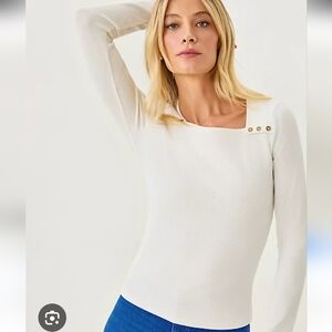 Lilly Pulitzer Beatty Ribbed Top Size L